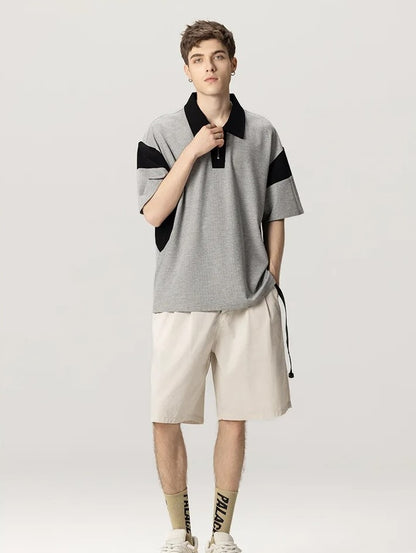 Koszulka polo z półzamkiem z mieszanki bawełnianej