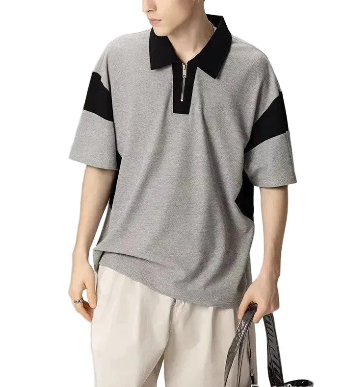 Koszulka polo z półzamkiem z mieszanki bawełnianej