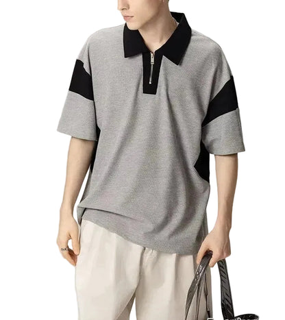 Koszulka polo z półzamkiem z mieszanki bawełnianej