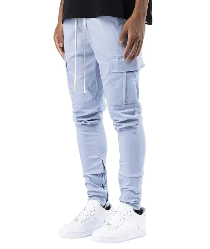 Spodnie cargo z elastycznej bawełny