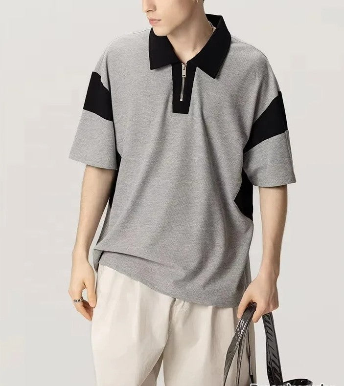 Koszulka polo z półzamkiem z mieszanki bawełnianej