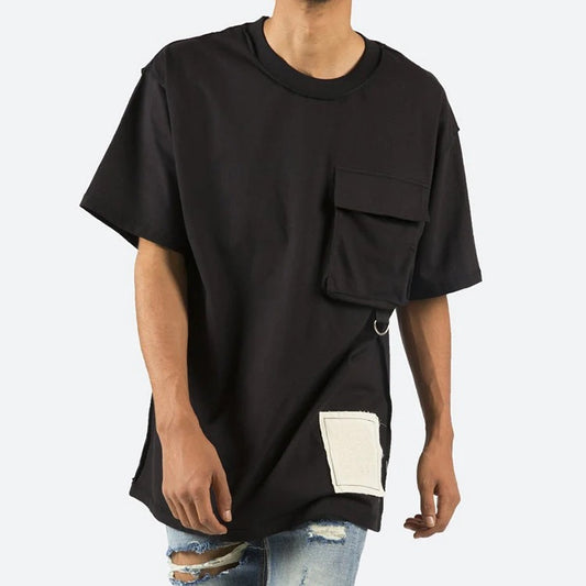 T-shirt z kieszenią cargo z bawełny