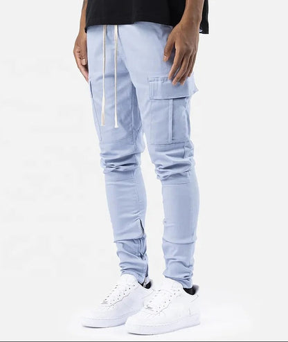 Spodnie cargo z elastycznej bawełny