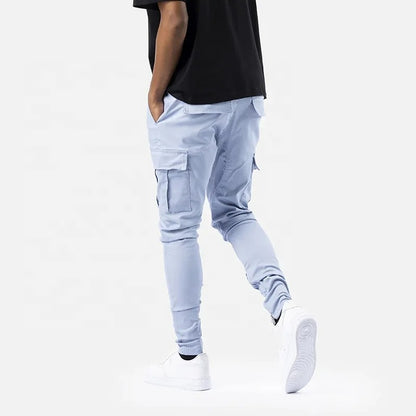 Spodnie cargo z elastycznej bawełny